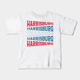 TEXT ART USA HARRISBURG Kids T-Shirt